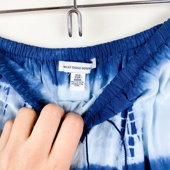 American Eagle Tie Dye Ruffle Strapless Romper XXS - Picture 3 of 4